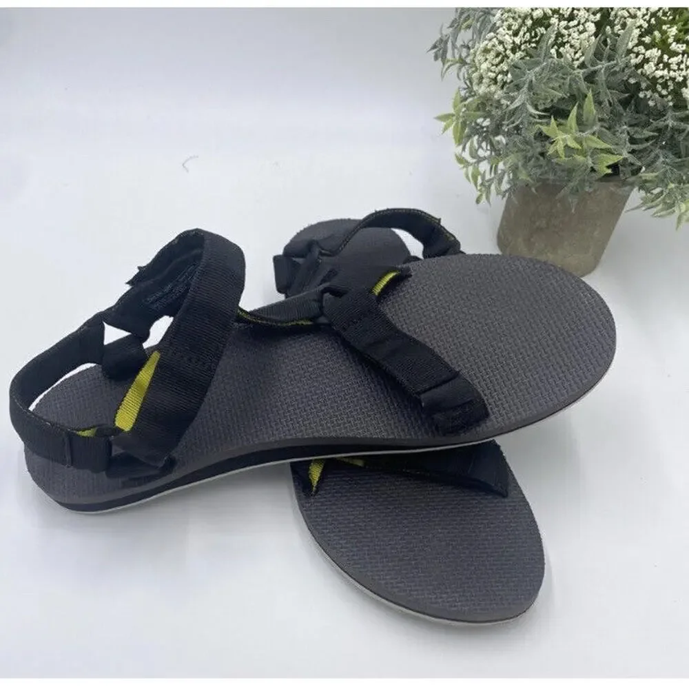 Men's Teva Original Universal Black Suede Strap And Footbed Sandal‎ Size 13